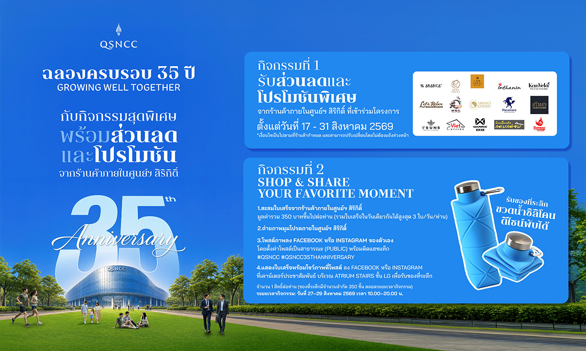 ศูนย์ฯ สิริกิติ์ ฉลองครบรอบ 35 ปี  จัดแคมเปญ “Growing Well Together”
