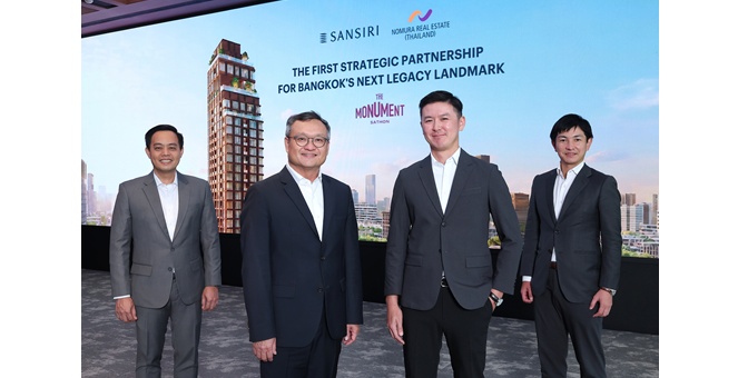 “แสนสิริ” ผนึก “โนมุระ เรียล เอสเตท (ไทยแลนด์)” เปิดตัว THE MONUMENT SATHON มูลค่าร่วมทุน 4.5 พัน ลบ. คอนโดมิเนียมลักซ์ชัวรีใหม่ ระดับ Legacy ใจกลางสาทร ราคา 9.9-150 ล้าน